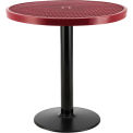 36&quot; Round Outdoor Counter Height Table with Pedestal Base, 36&quot;H, Red
