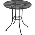 Interion 36" Round Outdoor Counter Height Table, Steel Mesh, Black