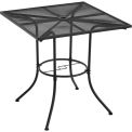 Interion 36&quot; Square Outdoor Counter Height Table, Steel Mesh, Black