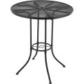 Interion 36&quot; Round Outdoor Bar Table, Steel Mesh, Black