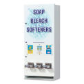 Vend-Rite Coin-Operated Soap Vender, 3-Column, 16.25&quot; x 37.75&quot; x 9.5&quot;, White/Blue