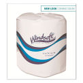 Windsoft Bath Tissue, Septic Safe, 2-Ply, White, 4&quot; x 3.75&quot;, 400 Sheets/Roll, 24 Rolls/Case