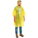 Disposable Rain Poncho, 80&quot; L, One Size, Yellow