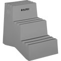 Global Industrial 3 Step Plastic Step Stand, 20&quot;W x 28-1/2&quot;L x 33-1/2&quot;H, Gray
