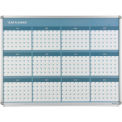 Global Industrial Magnetic Dry Erase Twelve Month Calendar Board, Steel Surface, 48&quot;W x 36&quot;H