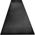 3'W x 10'L Plush Entrance Mat, 3/8" Thick, Charcoal Black