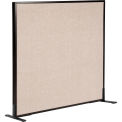 Global Industrial Freestanding Office Partition Panel, 48-1/4"W x 42"H, Tan