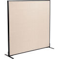 Global Industrial 60-1/4&quot;W x 60&quot;H Freestanding Office Partition Panel, Tan