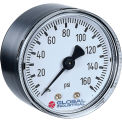 Global Industrial 2-1/2" Pressure Gauge, 30 PSI/KPA, 1/4" NPT CBM, Steel