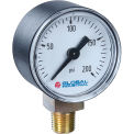 Global Industrial 4" Pressure Gauge, 30 INHG/KPA VAC, 1/4" NPT LM, Plastic