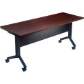 Global Industrial Flip-Top Training Table, 60" x 24", Walnut