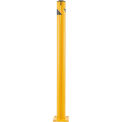 Global Industrial Steel Bollard w/Chain Slots & Removable Cap, 4-1/2&quot;Dia. x 60&quot;H, Yellow