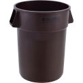 Global Industrial Plastic Trash Can, 44 Gallon, Brown