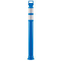 Global Industrial Portable Delineator Post w/ 3&quot; Reflective Bands, 45&quot;H, Blue
