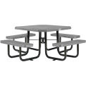 Global Industrial 46&quot; Octagonal Picnic Table, Expanded Metal, Gray