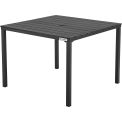 Global Industrial 40" x 40" Square Resin Outdoor Dining Table, Black