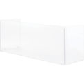Tri-Fold Acrylic Desk Shield, 58&quot;W x 20&quot;D x 24&quot;H, Clear