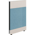 Global Industrial Modular Partition Base Panel, 24"W x 38"H, Blue