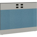 Modular Partition Base Panel with Desktop Raceway Power, 48"W x 38"H, Blue