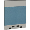 Modular Partition Base Panel with Baseline Raceway Power, 30&quot;W x 38&quot;H, Blue