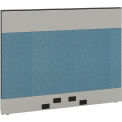 Modular Partition Base Panel with Baseline Raceway Power, 48"W x 38"H, Blue