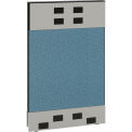 Modular Partition Base Panel with Desktop & Baseline Raceway Power, 24&quot;W x 38&quot;H, Blue