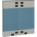 Modular Partition Base Panel with Desktop & Baseline Raceway Power, 36&quot;W x 38&quot;H, Blue