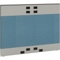 Modular Partition Base Panel with Desktop & Baseline Raceway Power, 48&quot;W x 38&quot;H, Blue