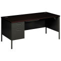 HON Metro Classic Series Left Pedestal Desk, 66&quot;W x 30&quot;D x 29-1/2&quot;H, Mahogany