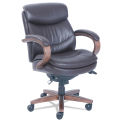 La-Z-Boy Woodbury Series Mid Back Executive Chair, 300 lb. Capacity, Leather, Brown