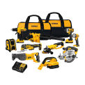 Dewalt® 20V MAX 10 Tool Combo Kit with 2 Batteries, Charger, (2) Contractor Bags