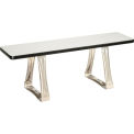 Global Industrial Locker Room Bench, Laminate Top, Steel Trapezoid Legs, 48&quot;W x 12&quot;D x 17&quot;H