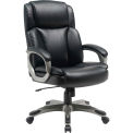 Global Industrial Leather Executive Chair, Black