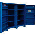 Global Industrial Job Site Steel Cabinet, 2 Doors, 52 Cu. Ft., Blue
