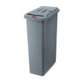 Rubbermaid Commercial Products Slim Jim Confidential Document Container, Plastic, Gray