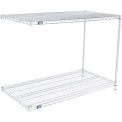 Global Industrial 2 Shelf, Chrome Wire Shelving Unit, Add On, 42&quot;W x 18&quot;D x 34&quot;H