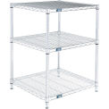 Global Industrial 3 Shelf, Chrome Wire Shelving Unit, Starter, 24"W x 21"D x 34"H