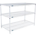 Global Industrial 3 Shelf, Chrome Wire Shelving Unit, Starter, 48&quot;W x 24&quot;D x 34&quot;H