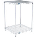 Global Industrial 2 Shelf, Chrome Wire Shelving Unit, Starter, 24&quot;W x 24&quot;D x 34&quot;H