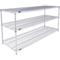 Global Industrial 3 Shelf, Chrome Wire Shelving Unit, Starter, 72&quot;W x 21&quot;D x 34&quot;H