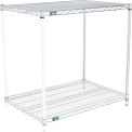 Global Industrial 2 Shelf, Chrome Wire Shelving Unit, Add On, 36"W x 24"D x 34"H