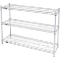 Global Industrial 3 Shelf, Chrome Wire Shelving Unit, Starter, 48"W x 12"D x 34"H