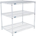 Global Industrial 3 Shelf, Chrome Wire Shelving Unit, Starter, 36"W x 24"D x 34"H