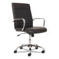 Sadie 5-Eleven Mid-Back Executive Chair, 17-1/8&quot; to 20&quot; Seat Height, Black Seat, Chrome Base