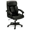 HON HVL151 Executive High-Back Chair, Supports 250 lb, 17-3/4&quot; to 21-1/2&quot; Seat Height, Black