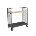 Durham Mfg&#174; Wire Cart w/ Shelf Holder, Steel, 1600 lb. Capacity, 60&quot;L x 30&quot;W x 68-9/16&quot;H
