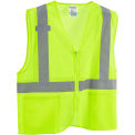 Global Industrial Hi-Vis Class 2 Safety Vest, 2 Pockets, Mesh, Lime, 2XL/3XL