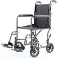 Global Industrial Healthcare Transport Chair, 19&quot;W Seat, Black