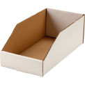 Global Industrial Open Top Corrugated Bin Box, 6&quot;W x 12&quot;D x 4-1/2&quot;H, White - Pkg Qty 50