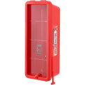 Global Industrial Plastic Fire Extinguisher Cabinet with Window, Fits 10 lbs., Red